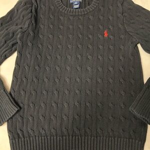 Polo by Ralph Lauren Charcoal Cable Knit Sweater